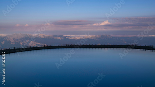 Fototapeta Naklejka Na Ścianę i Meble -  Summer mountain lake in Chamrousse in the Alps, France