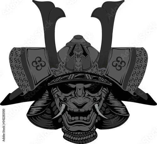 Illustration of the samurai helmet