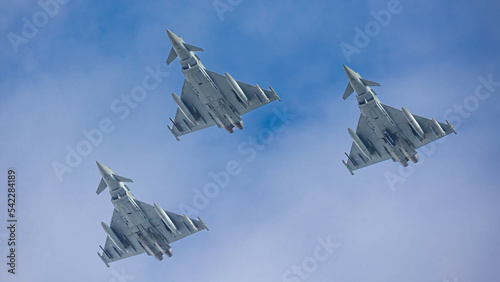 Картината върху платно Three Planes Flyover