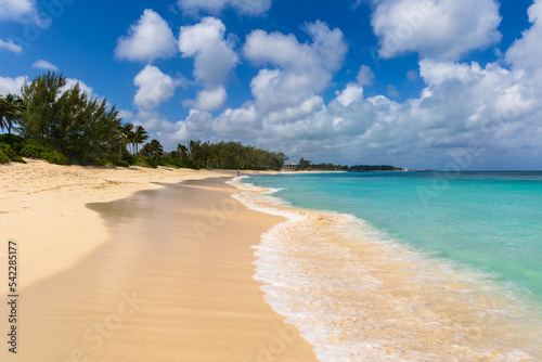 A beautiful daytime sunny beach in Nassau Bahamas 