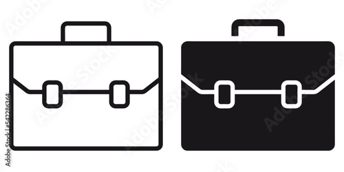 ofvs206 OutlineFilledVectorSign ofvs - briefcase vector icon . isolated transparent . black outline and filled version . AI 10 / EPS 10 . g11546