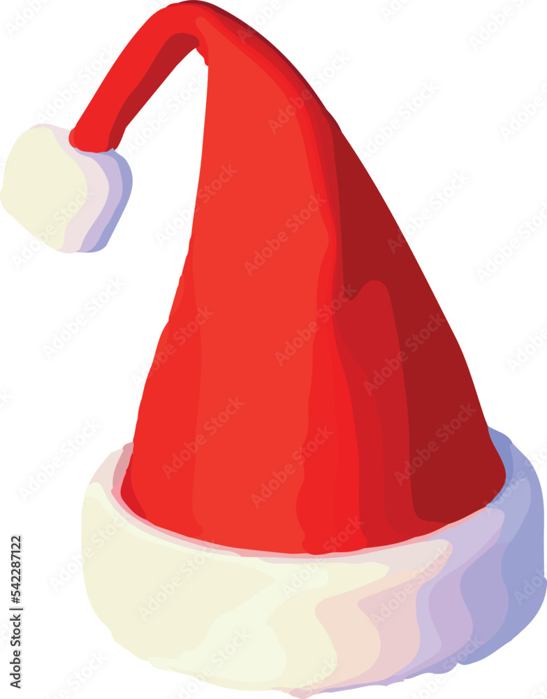 Christmas Santa Claus hat isolated. Christmas Santa Claus hat isolated.