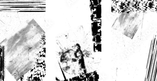 Social media covers . grunge style . Post frame stories templates.  Layout for promotion .Media banner .Vector