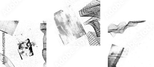 Social media covers . grunge style . Post frame stories templates.  Layout for promotion .Media banner .Vector