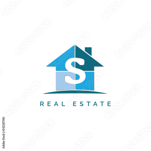 S Letter Real Estate Logo, Vector Logo Template for Property Business Start with Alphabet S