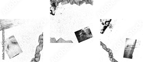 Social media covers . grunge style . Post frame stories templates.  Layout for promotion .Media banner .Vector