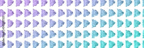 Blue and purple watercolor arrow pattern. Summer flora background. Beautiful plant illustration. Sketch texture hand drawing art. Fir woods aquarelle card. Design pine elements. Isolated background