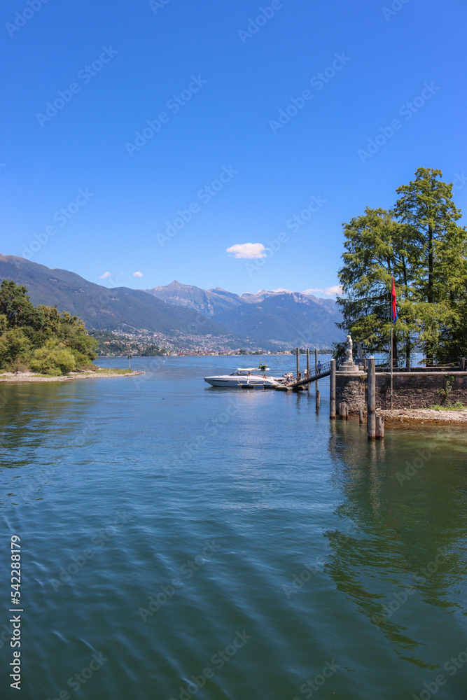Blick auf den Lago Maggiore von der Brissago Insel
