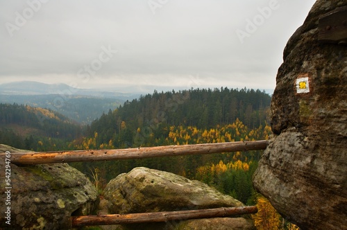 Moody sky, Broumovske steny, Czechia  photo