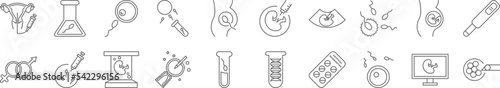 Artificial insemination icon collections vector design