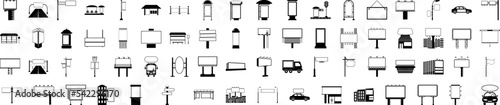 Billboards icon collections vector design