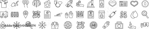 Blood donation icon collections vector design