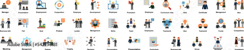 Business icon collections vector design