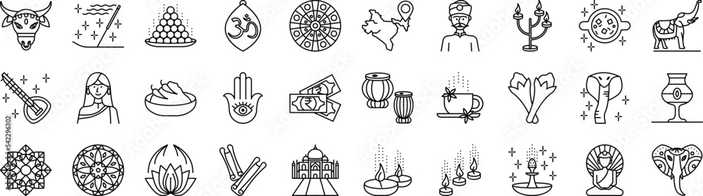 India icon collections vector design