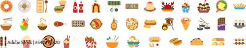 International food icon collections vector design