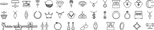 Jewelry icon collections vector design
