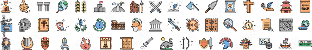 History icon collections vector design