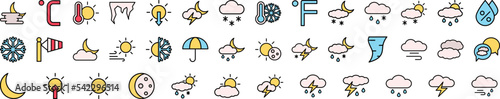Weather icon collections vector design