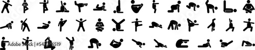 Yoga icon collections vector design