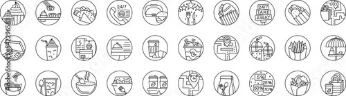 Take away icon collections vector design