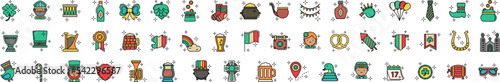 St patricks day icon collections vector design