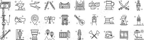 Turkish icon collections vector design