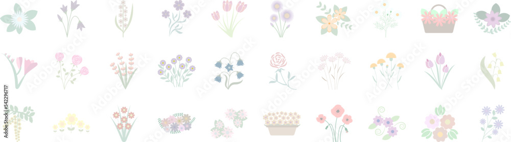 flowers icon collections vector design flowers icon collections vector design