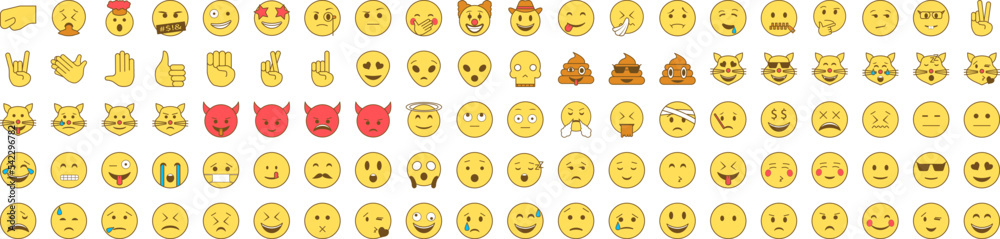 Emoji icon collections vector design Emoji icon collections vector design