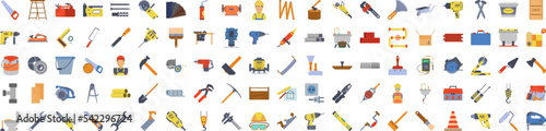 construction tools icon collections vector design