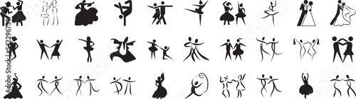 Dance icon collections vector design