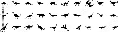 Dinosaur icon collections vector design