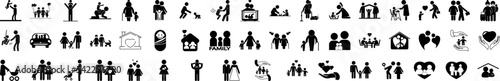 Family icon collections vector design