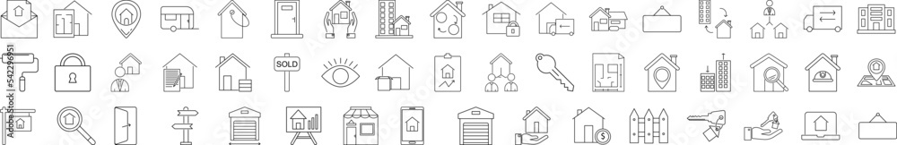 Real estate icon collections vector design