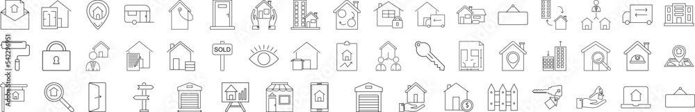 Real estate icon collections vector design Real estate icon collections vector design