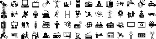 Media icon collections vector design