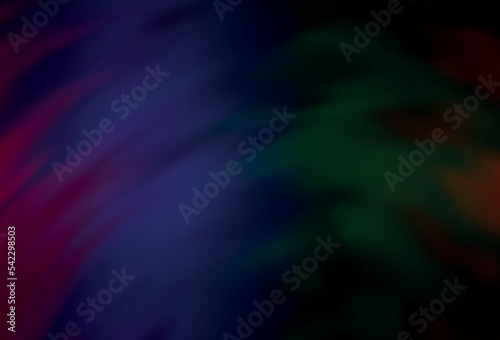 Dark Multicolor vector abstract blurred background.