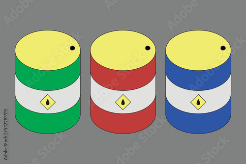 Oil barrels flat design icon