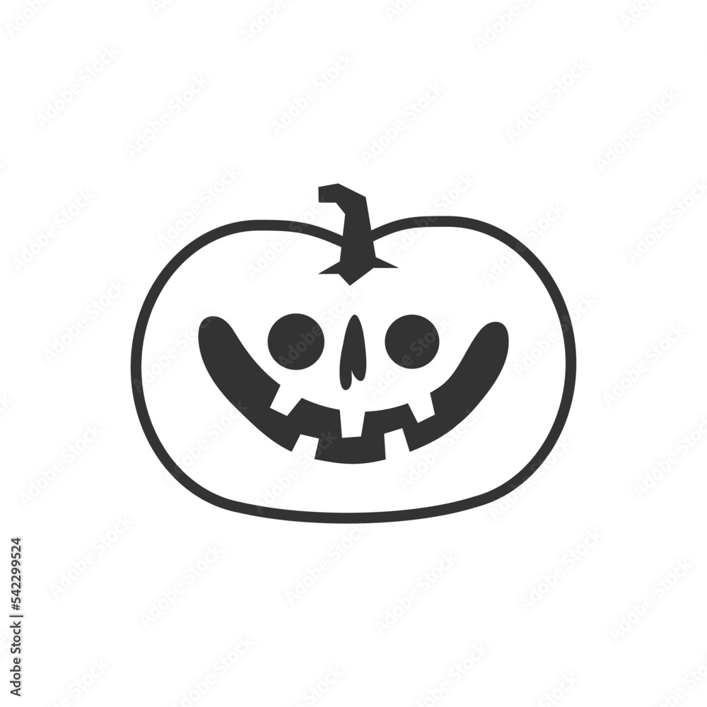 Carved pumpkin simple icon. Halloween jack o lantern funny pictogram. Carved pumpkin simple icon. Halloween jack o lantern funny pictogram.