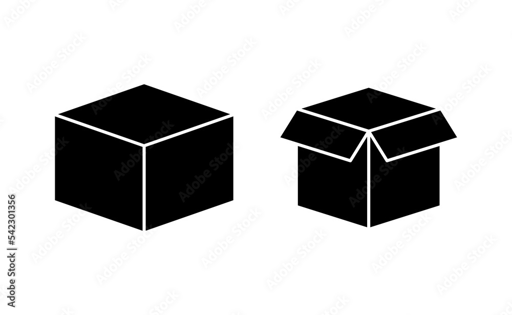 Box icon vector for web and mobile app. box sign and symbol, parcel, package Box icon vector for web and mobile app. box sign and symbol, parcel, package