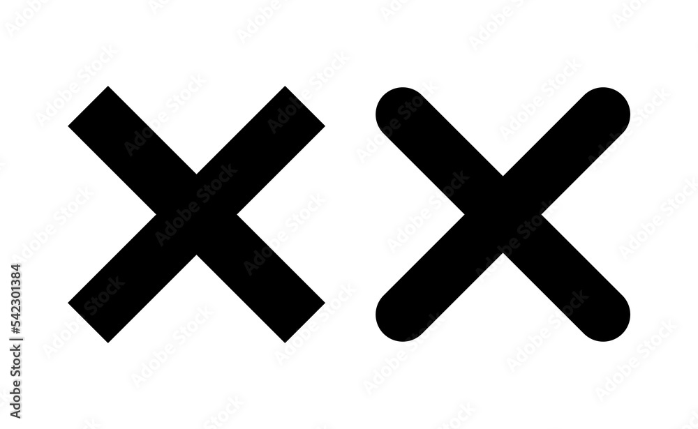 Close icon vector for web and mobile app. Delete sign and symbol. cross sign Close icon vector for web and mobile app. Delete sign and symbol. cross sign
