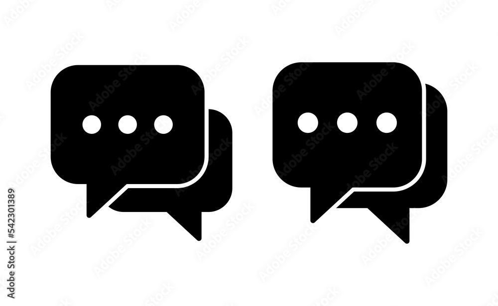 Fototapeta premium Chat icon vector for web and mobile app. speech bubble sign and symbol. comment icon. message