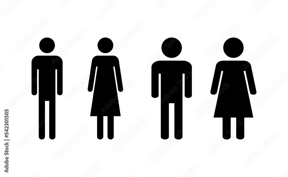 Man and woman icon vector for web and mobile app. male and female sign and symbol. Girls and boys Man and woman icon vector for web and mobile app. male and female sign and symbol. Girls and boys