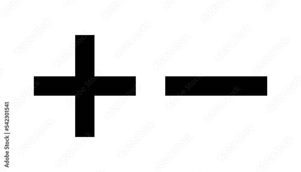Plus and minus icon vector for web and mobile app. plus sign and symbol. add plus icon Plus and minus icon vector for web and mobile app. plus sign and symbol. add plus icon