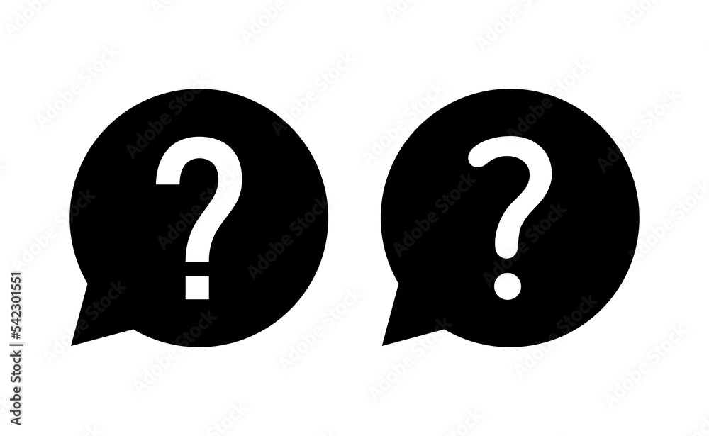 Question icon vector for web and mobile app. question mark sign and symbol Question icon vector for web and mobile app. question mark sign and symbol