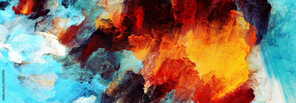 Art painting background. Abstract color paint pattern. Fractal artwork for creative graphic design