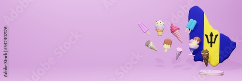Obraz na płótnie 3d rendering of ice cream consumption in Barbados for social media content
w salonie