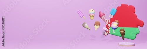 Obraz na płótnie 3d rendering of ice cream consumption in Belarus for social media content
w salonie