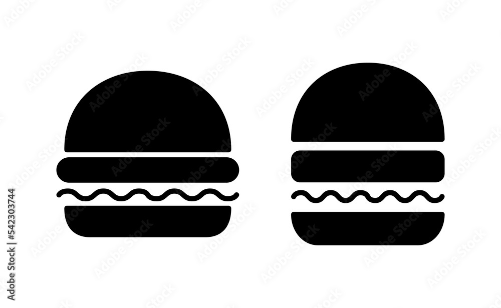 Fototapeta premium Burger icon vector for web and mobile app. burger sign and symbol. hamburger