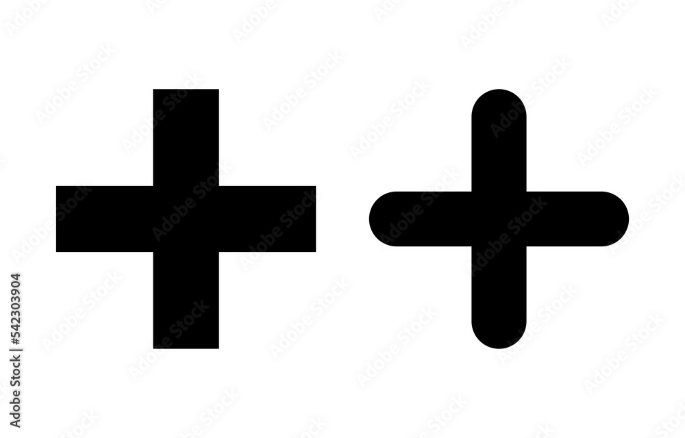 Fototapeta premium Plus Icon vector for web and mobile app. Add plus sign and symbol