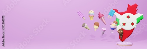 Obraz na płótnie 3d rendering of ice cream consumption in Burundi for social media content
w salonie